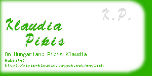 klaudia pipis business card